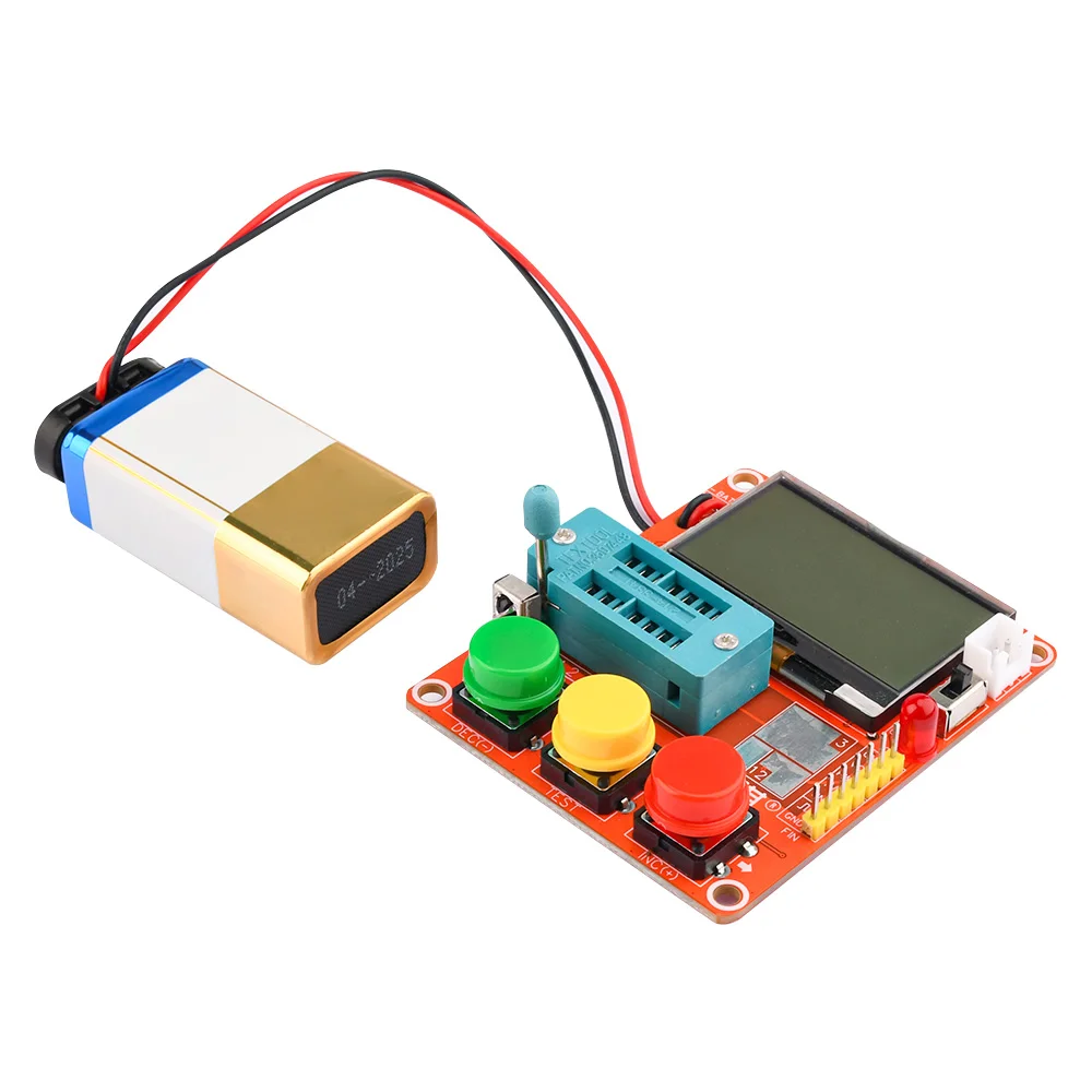 LCR-T4-MINI-Z Digital Transistor Tester Diode Triode Capacitance ESR Meter Automatic MOS/PNP/NPN/FET/SCR LCR 12864 LCD Screen 4