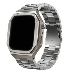 Luxury Stainless Steel Modification Kit with Strap and Case for Series 11 46mm (Titanium)