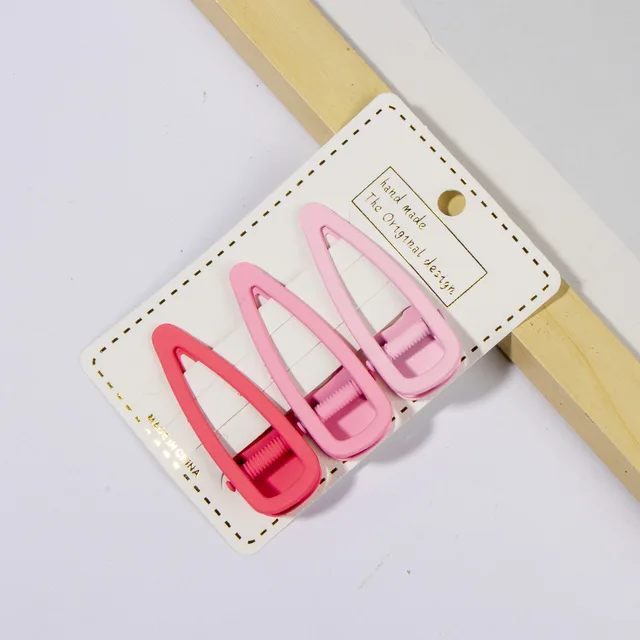 Metal Geometric Hair Clip Solid Colorful Girls Hairpins 3pcs/Set Elegant Star Round Barrette for Women Fashion Hair Clips 2022 18