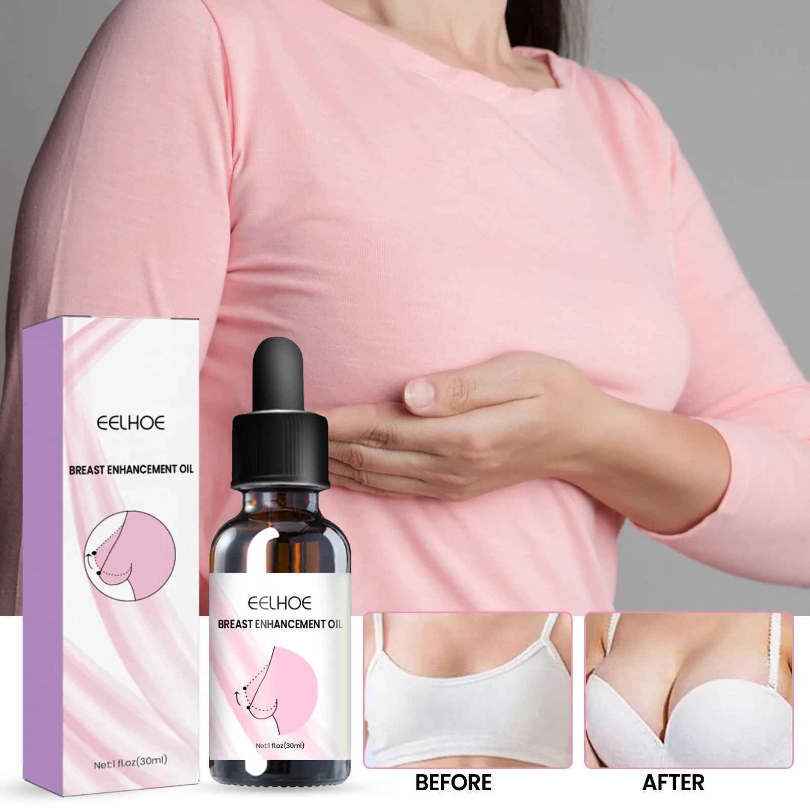 30ml Super Breast Enhancement Massage Oil Sturdy and plump Lifting and Breast Enhancement Care for Women Free Delivery