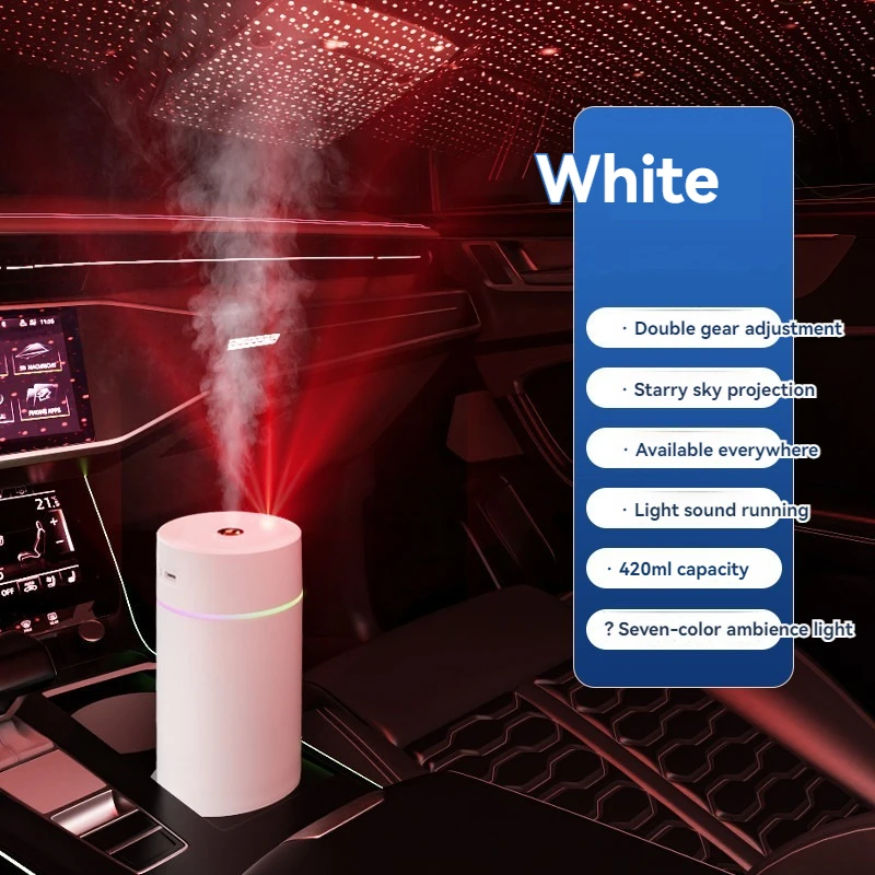 New Star Projection Car Humidifier Portable Small Large Fog Volume Home Bedroom Aromatherapy Atmosphere Light Humidifier air humidifier