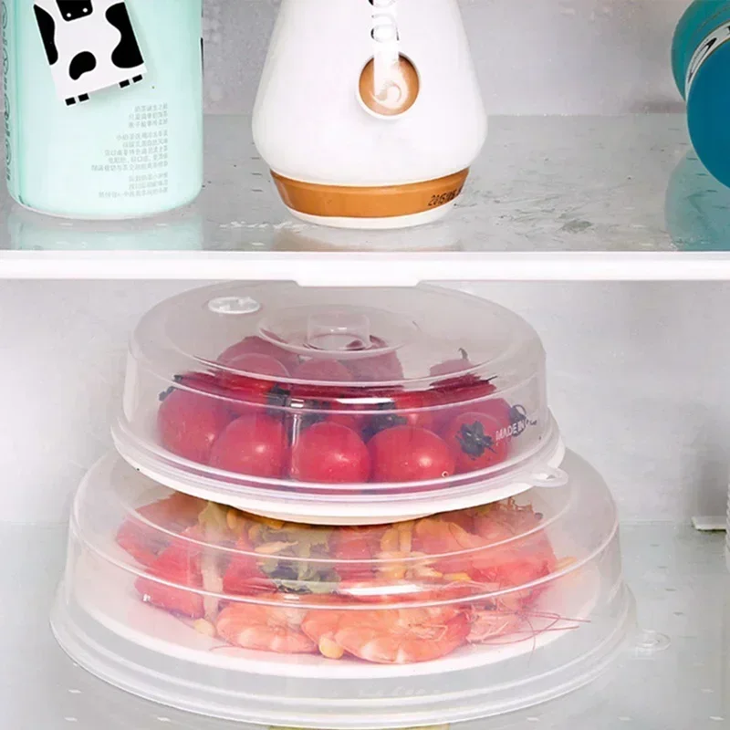 Microwave Food Cover Microwave Dust Cover Large Microwave Splatter Cover Lid with Steam Vent Fresh Keeping Kitchen Stackable Sealing Disk Cover Universal Plate Bowl