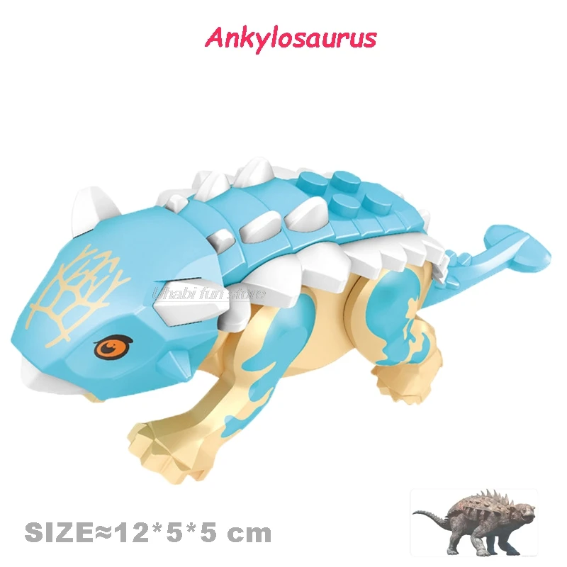Helle Jurassic Dinosaurier Welt Velociraptor Triceratops Rex Pterosaur Modell Montieren Bausteine Spielzeug Für Kinder Jungen Geschenk – Detail 17
