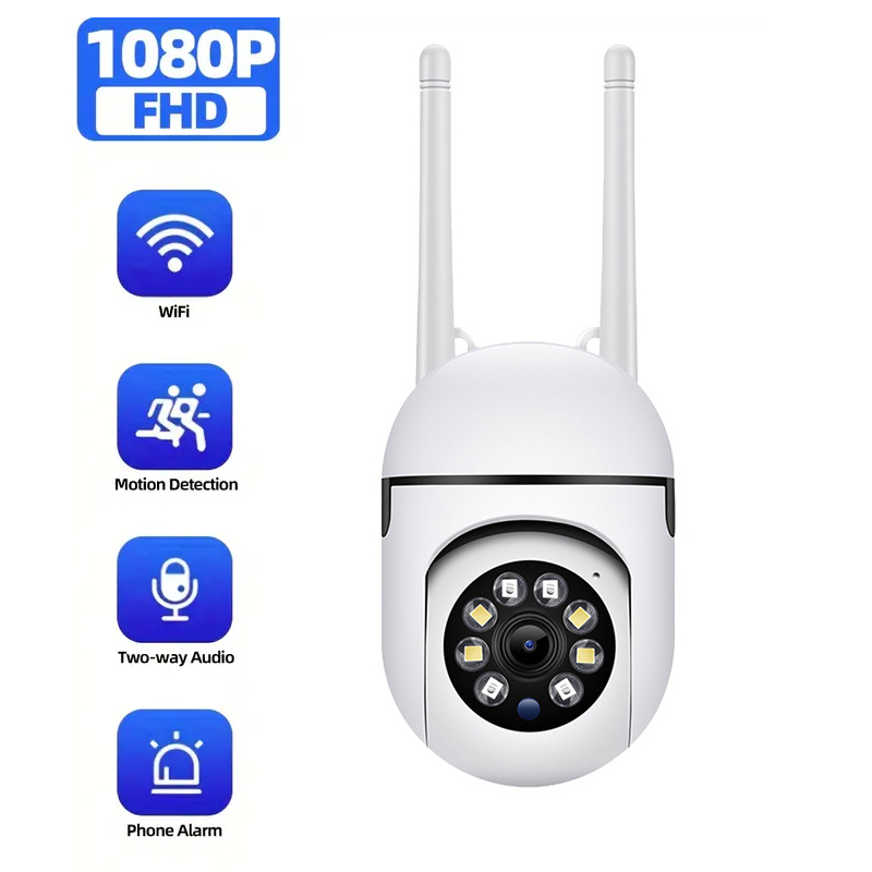 Secure Your Home With A Wireless WiFi Camera 1080P Panoramic pan/tilt rotation IPCamera With Motion Detection, Full color night 