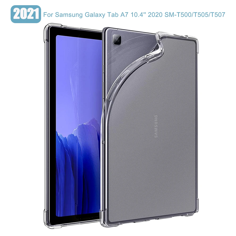 

Shockproof Cover For Samsung Galaxy Tab A7 10.4'' 2020 SM-T500 SM-T505 10.4 inch Case TPU Silicon Transparent Cover Coque Fundas