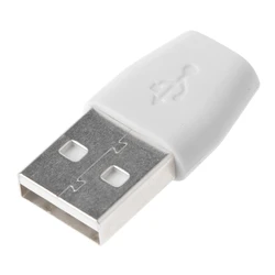 USB 2.0 Male to Micro USB Female Data Transfer Adapter Converter (White)