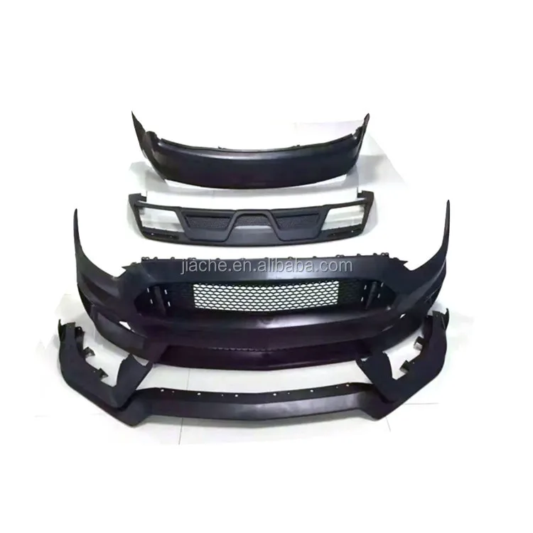 

PP Body Kits Front Lip Mesh Grill Parts Rear Diffuser Bumper Guard for Ford Mustang V8 V6 GT350 Coupe 2015-2017 S Style