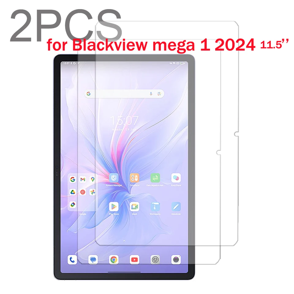 2 Pièces Pour Blackview Mega 1 2024 11.5 ''protecteur D'écran En Verre Trempé 11.5 Pouces Film De Protection Pour Tablette HD Clair