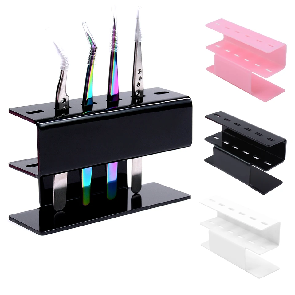 Portable Eyelash Tweezers Organizer with Six Holes