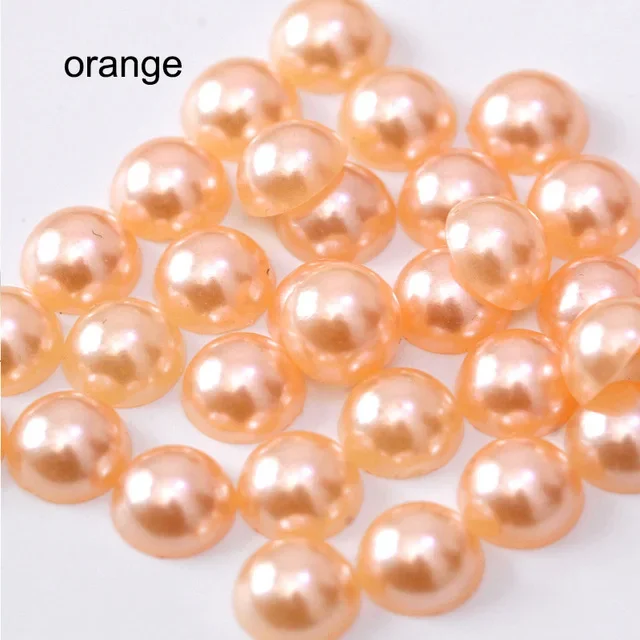 Colorful Imitation Pearl Flatback Beads for Nail Art and DIY Crafts