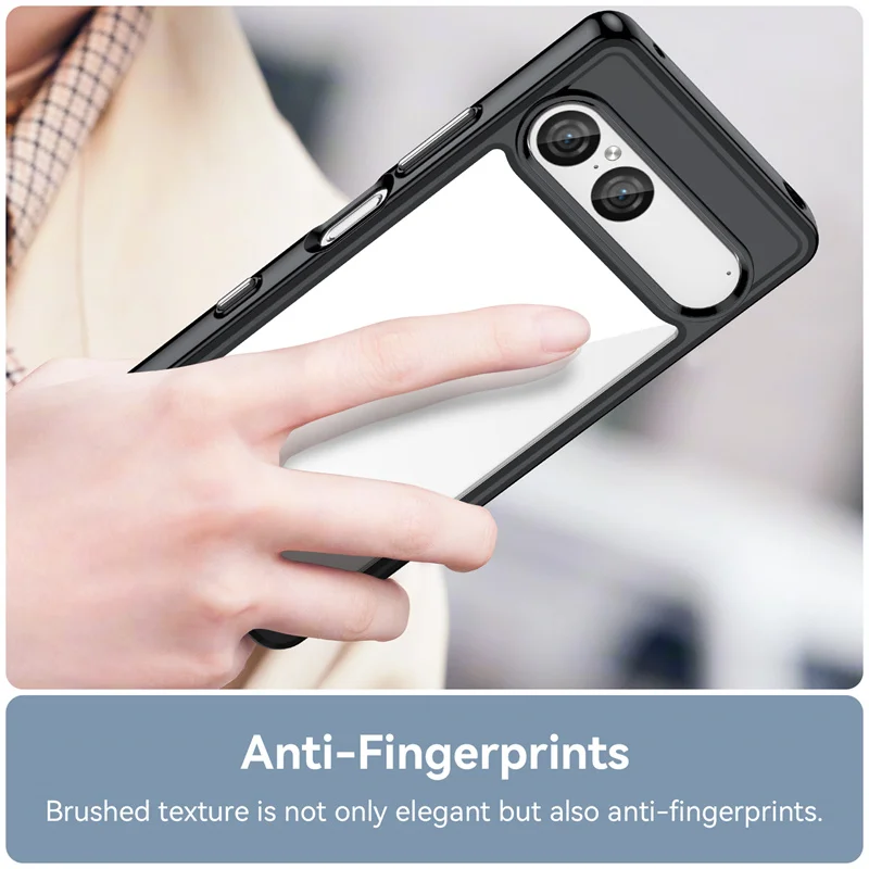 Clear Hard PC Case with Colorful TPU Frame - Shockproof Bumper