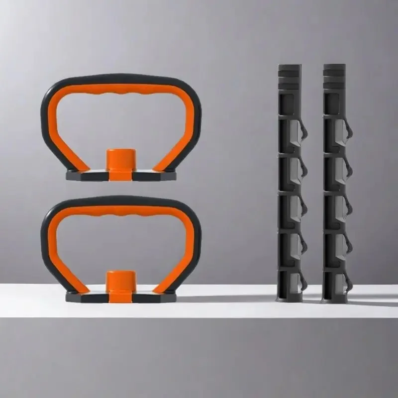 Three generations of orange handle 2+2 poles