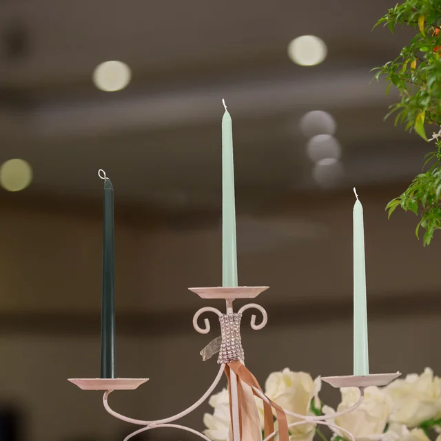 4 Db Szár Székes Illatos Díszítő Pólus Gyertyák Étkező Ömlesztett Kúpos Dekoratív Lámpák - Image 5