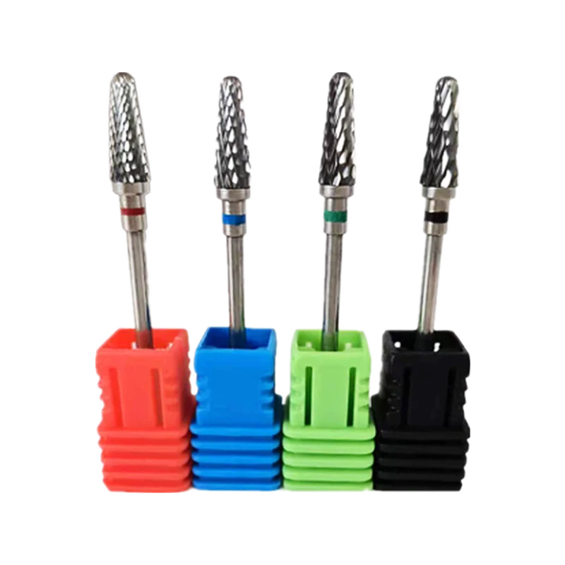 Nail Drill Bits 4 Pcs/Set Tungsten Steel Milling Cutters For Manicure Removing Gel Polish Nail Drill Bits Electric Equipment Tools