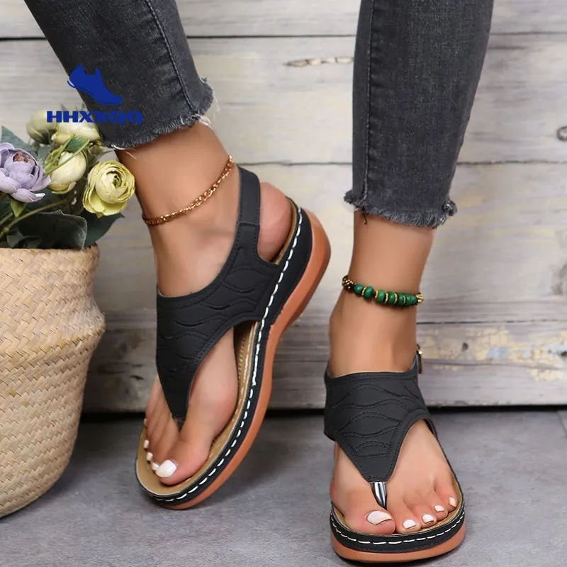 Women Wedges Shoes Autumn High Heels Sandals Summer Flip Flop Platform Sandals Plus Size 35-43