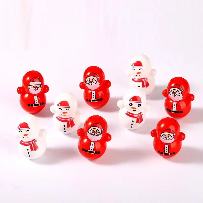 5 Pcs Novelty Funny Cartoon Christmas Tumbler Creative Cute Red White Tumbler Children Christmas Prank Funny Toys