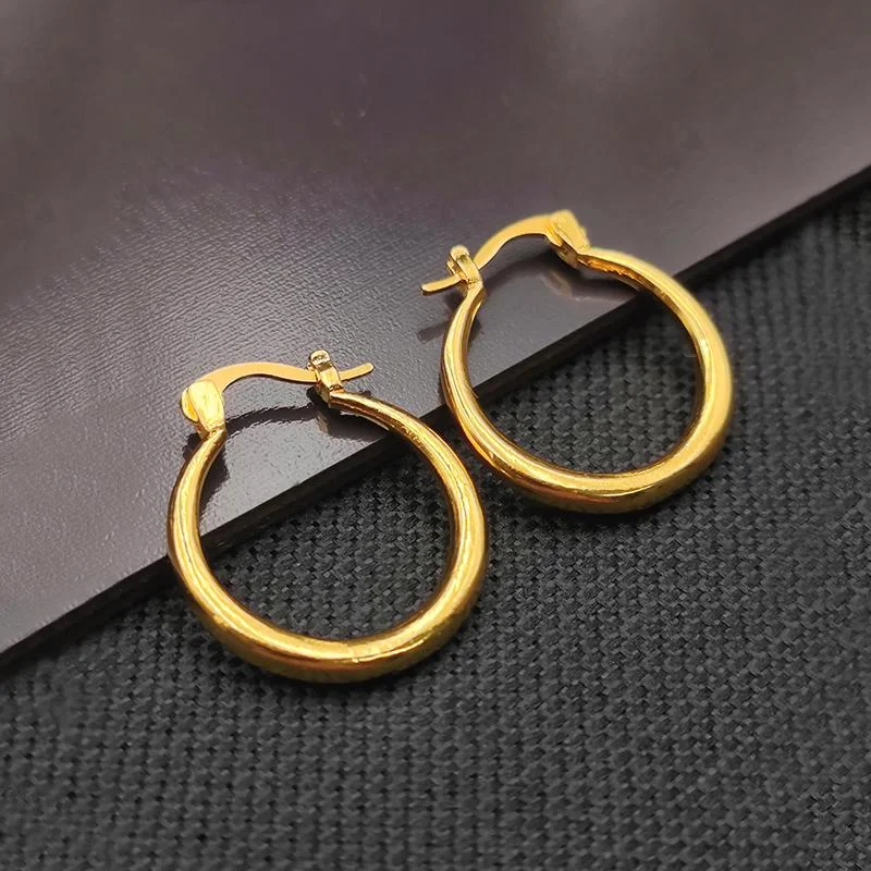 

Женские глянцевые серьги-кольца, ювелирные украшения для ушей золотого цвета, модные женские серьги для помолвки, свадьбы, бриллиантовые серьги