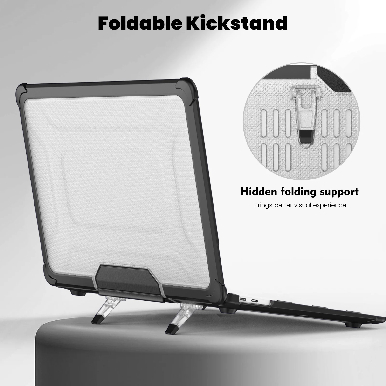 Capa Dura para Serviço Pesado com Pára-choques Tpu Capa para Macbook Air A2337 m1 A2179 A1932 20232023 2023 Lançamento - Imagem 6