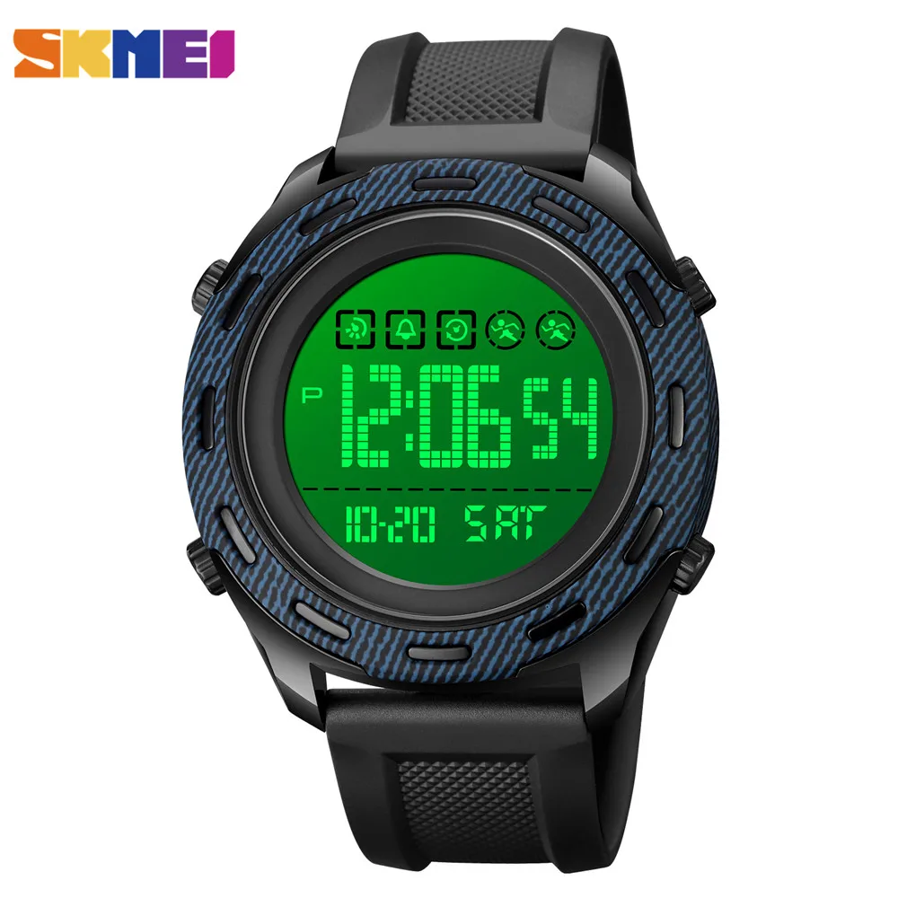 

Часы наручные SKMEI Мужские Цифровые, брендовые Роскошные Тактические Водонепроницаемые кварцевые с обратным отсчетом и таймером, 1872