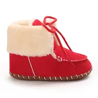 0 to 18 Months Infant Winter Snow Boots Warm Tie Up Baby First Walker Shoes for Christmas, Baby Shower 4