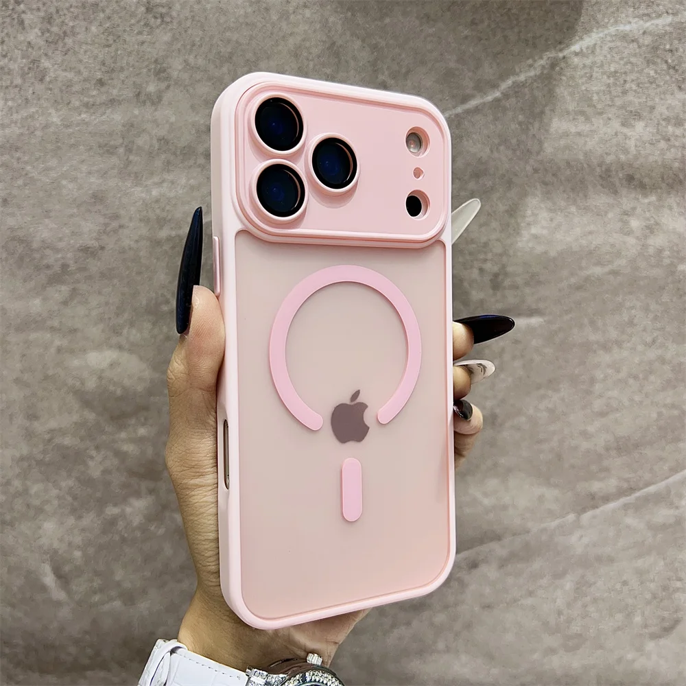Matte Magnetic Translucent Wireless Charging Phone Case with Magsafe Essentials