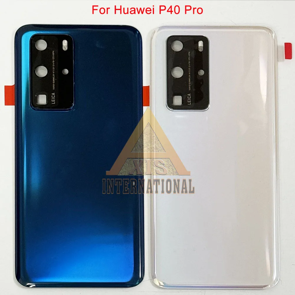 ? ? 화웨이 P40 Pro ELS-NX9 ELS-N04 ELS-AN00 ELS-TN00용 오리지널 후면 커버, 카메라 프레임 포함 후면 배터리 커버 케이스