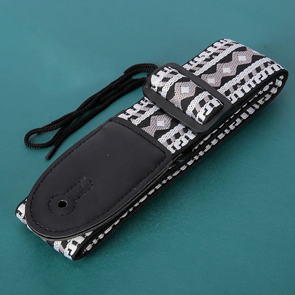 

Цветной наплечный ремень для гитар вышитый дизайн подходит для акустических и электрических инструментов Регулируемая длина