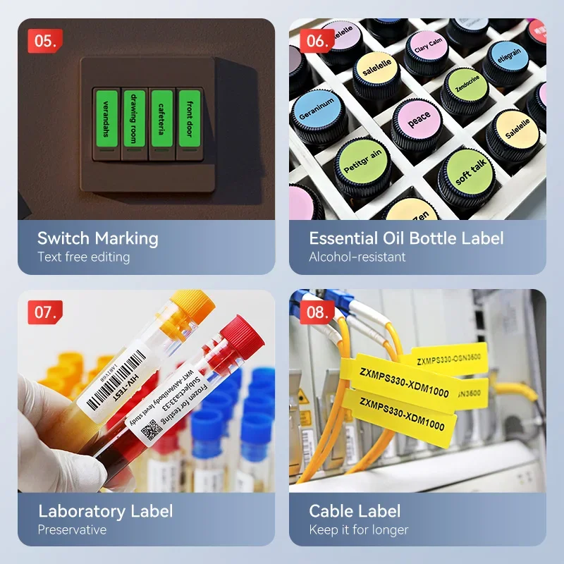 Thermal Transfer Labels for Niimbot M2 Printer Thermal Transfer Ribbon Home Office 20-50mm Width Label Paper Sticker