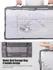 Foldable Under Bed Storage Bag Quilt Organizer Bag Large Capacity Dustproof Clothes Bag with Clear Window & Handles for Bedroom 6