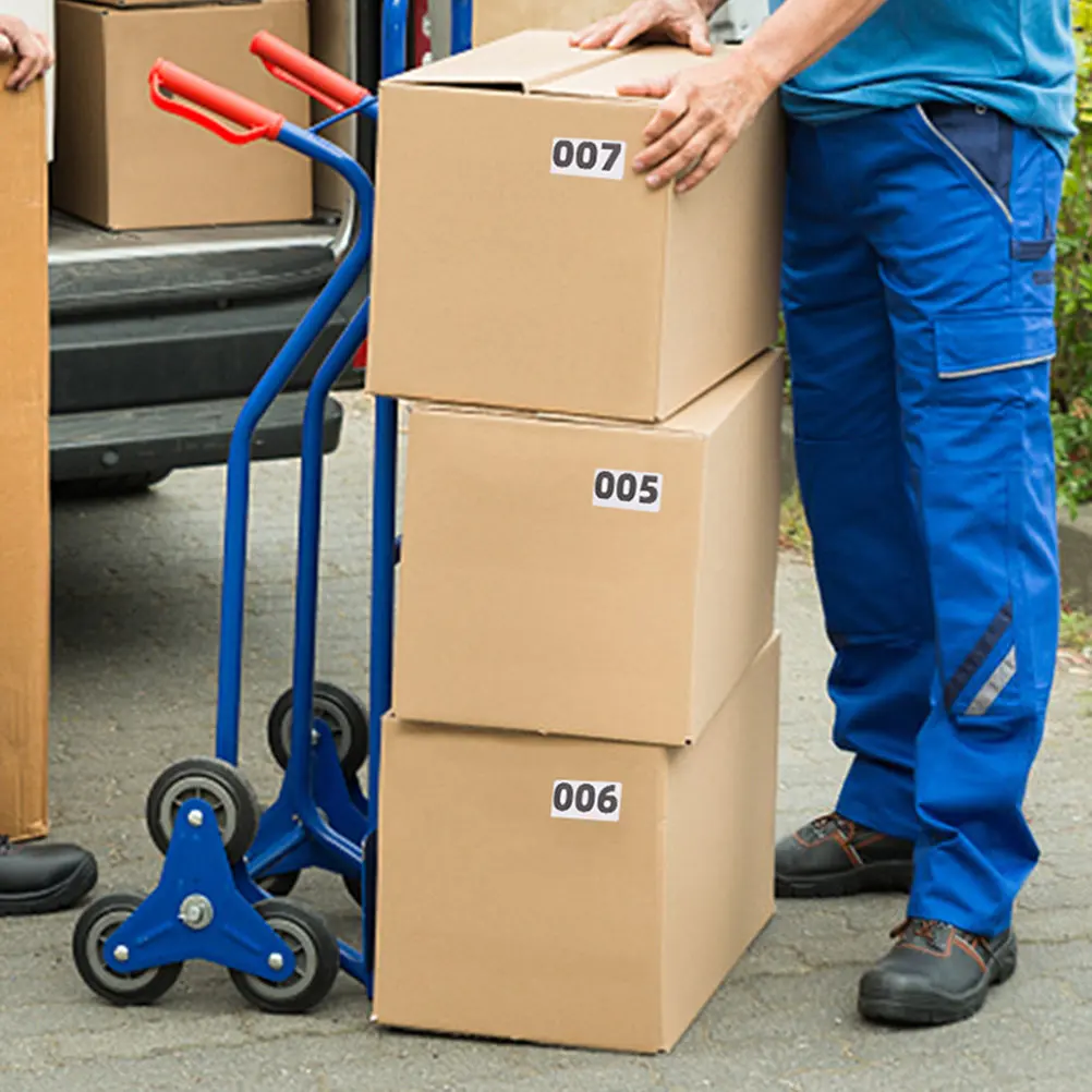 1 롤 일련번호 스티커 0-999 연속 라벨 스티커 재고 관리 의류 태그 창고용 자체 접착식