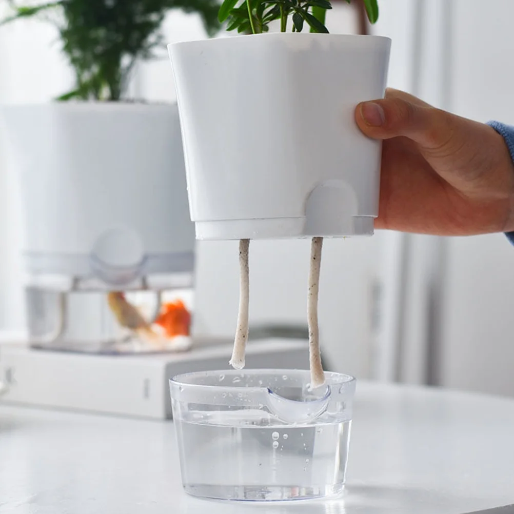 

Juicy Automatic Water Absorbent Flower Pot Plants Pots Watering Bucket Plastic Self Flowerpot