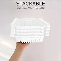 Multi Functional Refrigerator Storage Basket, Retractable Refrigerator Partition Storage Rack, Kitchen Drain 4