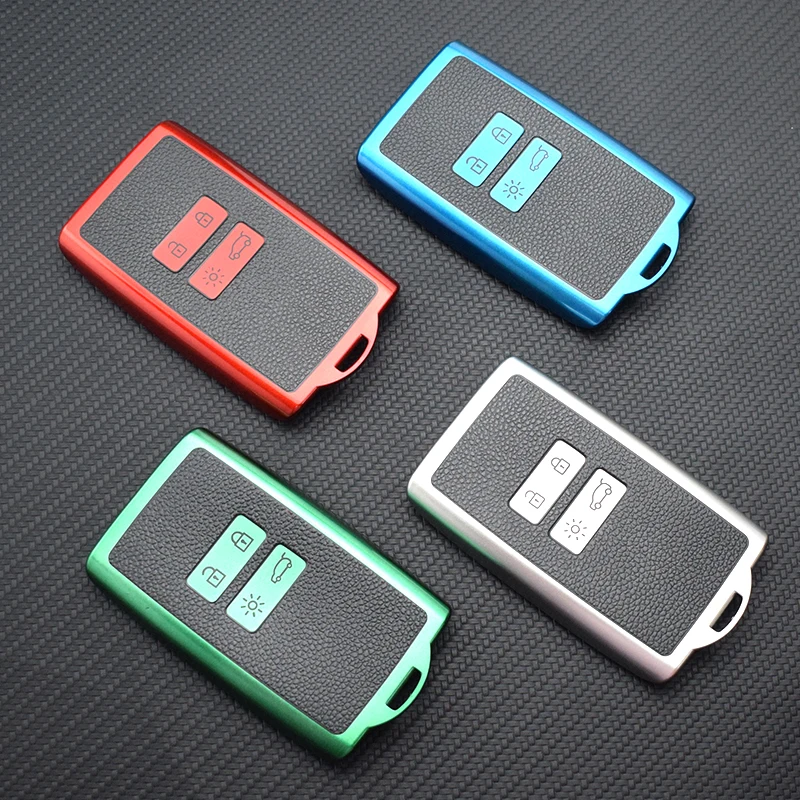 Premium TPU Leather Car Key Cover Case Fob