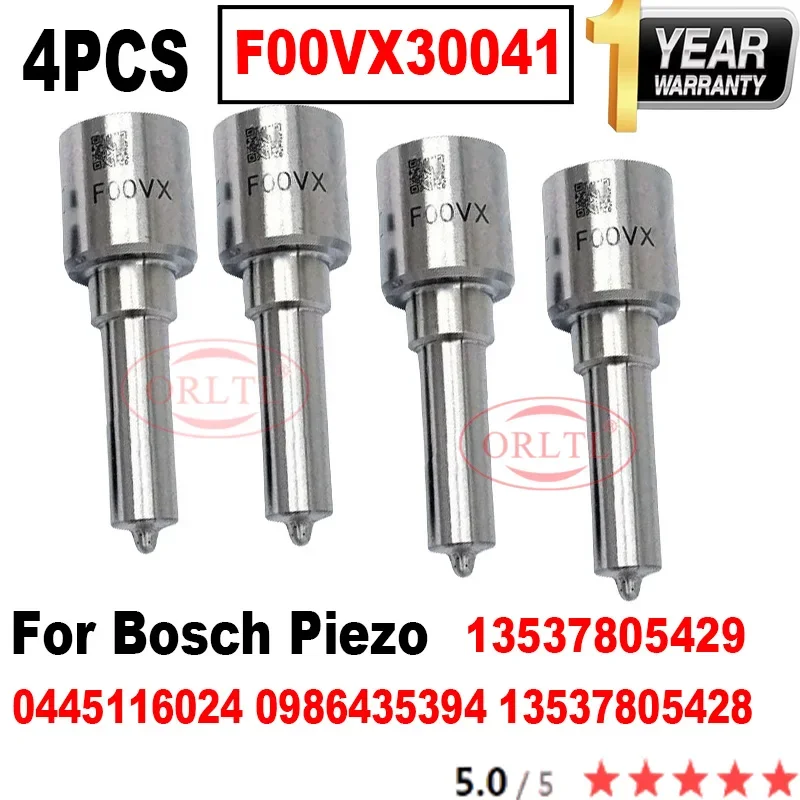 

4PCS F00VX30041 Diesel Fuel Injector Nozzle OE 13 53 7 805 428 13537805429 ForBosch Piezo 0445116024 0986435394 Injector