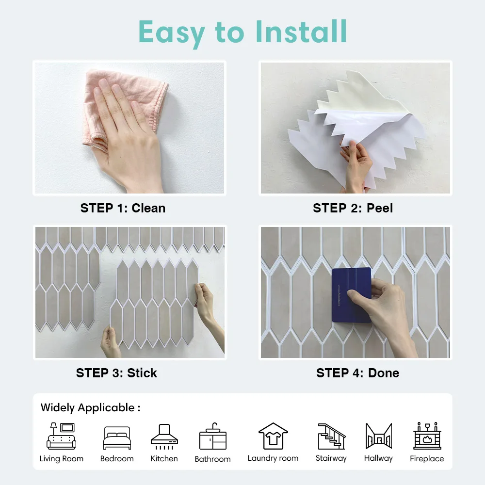 3D Wall Panels 10 Pcs for Interior Decor