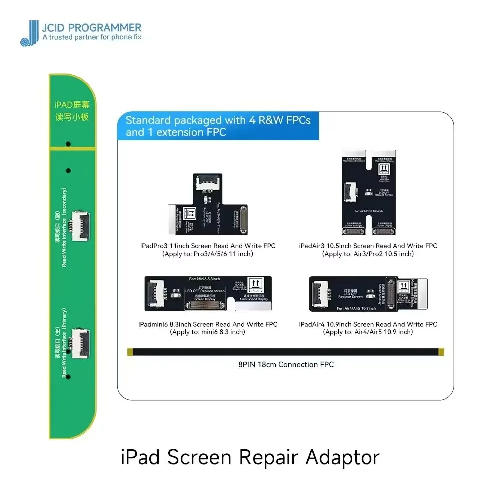 

JCID V1SE V1SPro IPad Screen Repair Adaptor Solve Problems Of Screen Code Match Pencil Inability to Draw Diagnoal Straight Line