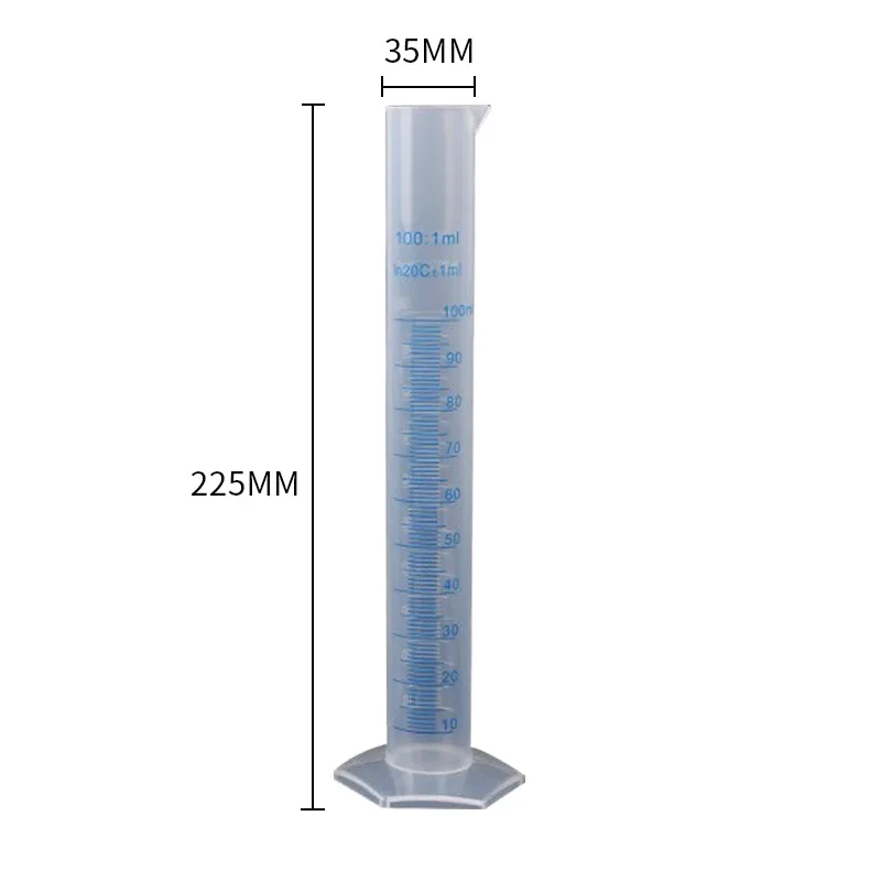 Plastic Measuring Cylinder 100ml Liquid Measuring Cup for Laboratory Supplies Chemistry Instrumen Tools School Lab Supplies plastic measuring cylinder