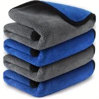 4pcs Super Soft Microfiber Suede Towel，800GSM Super Absorbent、Does not pill、Quick-Drying，Suitable for car beauty and cleaning 1