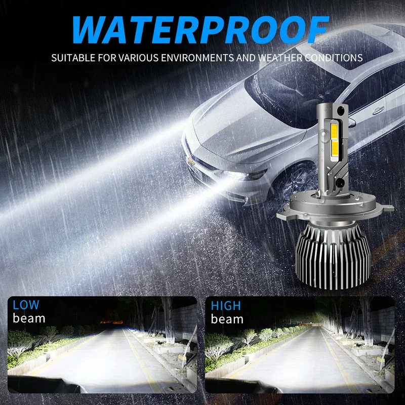 H11 LED 헤드라이트 전구 3000K 4300K 자동차 안개등 9004 9005 HB3 9006 HB4 H1 H7 H8 H9 12V 130W 자동차 램프