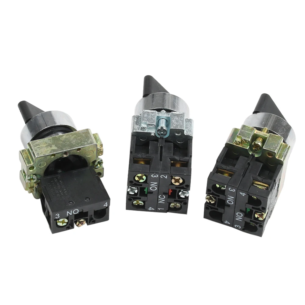 Self-Locking Latching Selector Push Button Switch with Momentary Reset, Multi-Position