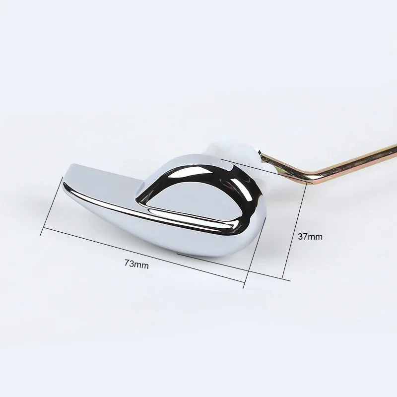 Description Picture 5 of itemUniversal Toilet Tank Flush Lever Handle Straight/Bent Rod Side/Front Mounted Big Button Adjustable Install Bathroom Replacement