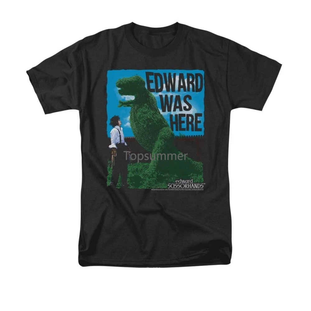 

Edward Scissorhands Movie Edward Was Here Licensed Adult T Shirt