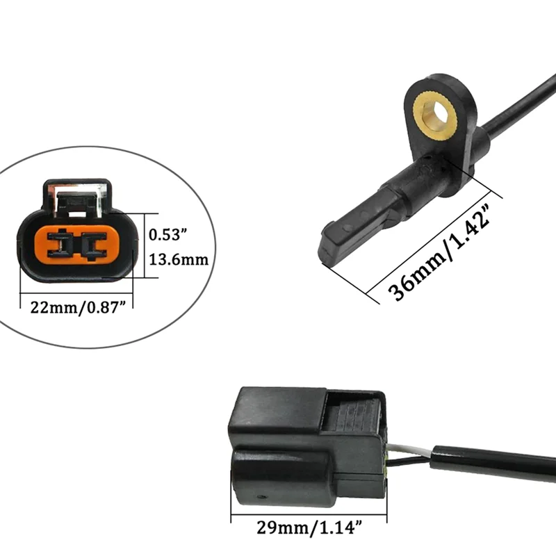 엄격한 MR977399 & MR977400 Mitsubishi Grandis (NA4W) 2004-2010 2.4L 용 후방 좌측 우측 ABS 휠 속도 센서