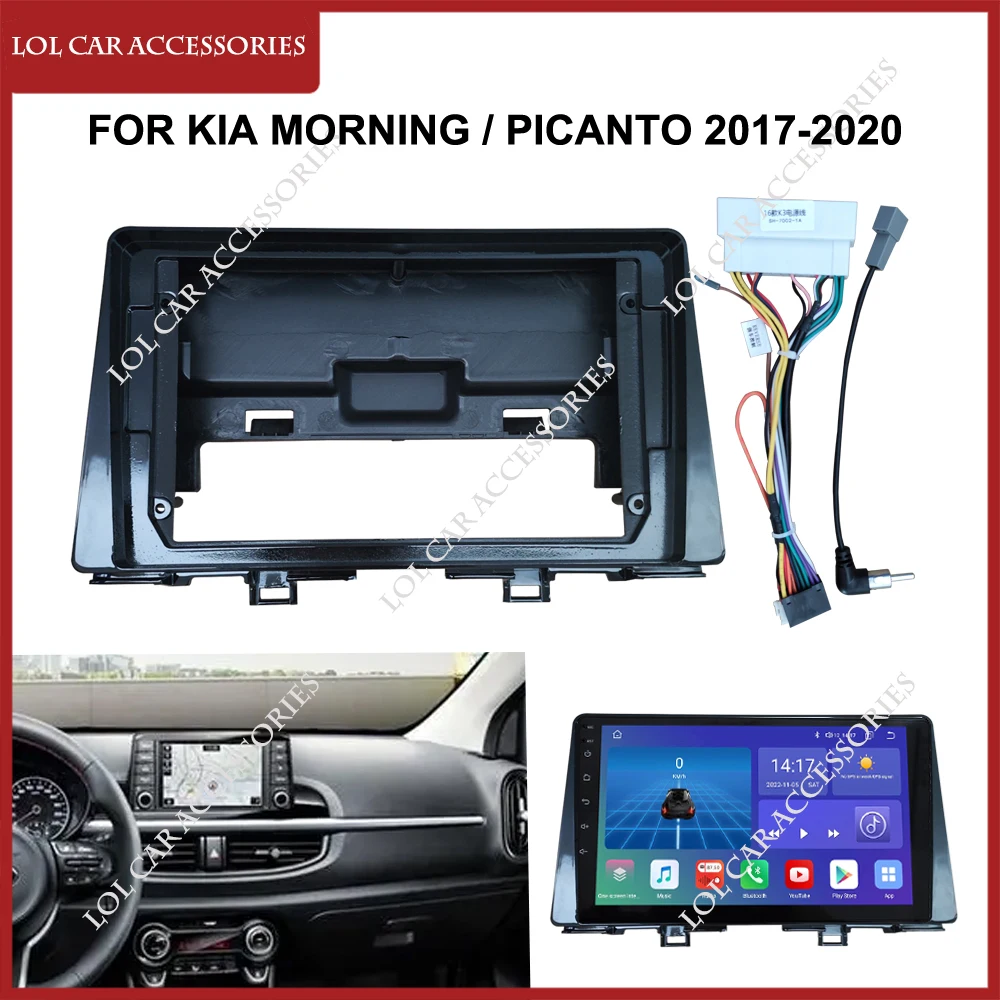 

9 дюймов для KIA MORNING / PICANTO 2017-2020, автомобильное радио, стерео, Android, GPS, MP5 плеер, 2 Din, головное устройство, панель, рамка, крышка