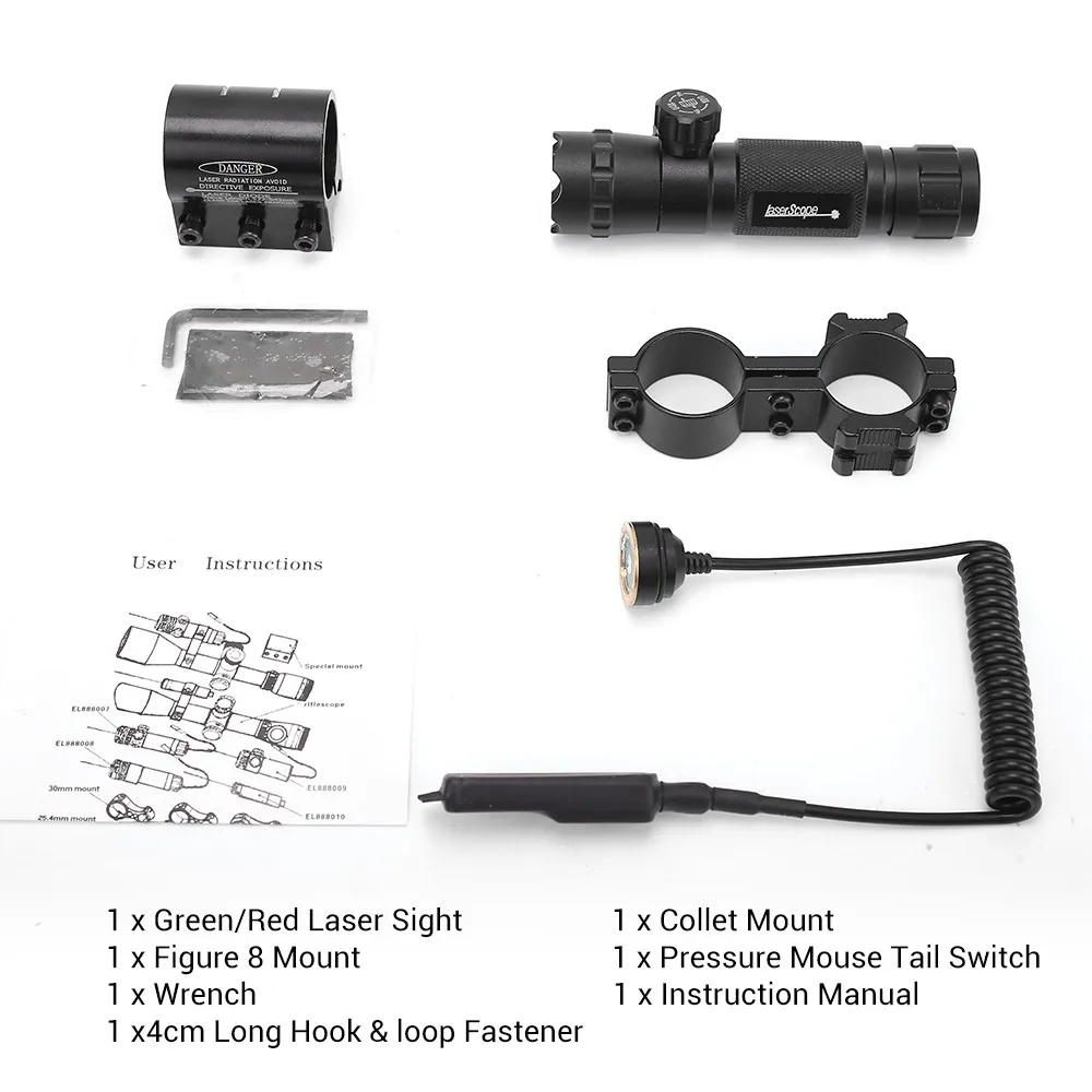 Laser Pointer Laser Sight Red Dot Laser Sight Tactical Green Red Dot Laser Sight Scope with Pressure Switch Laser Pointer Pen Red for Rifle Gun Scope Shooting Accessory