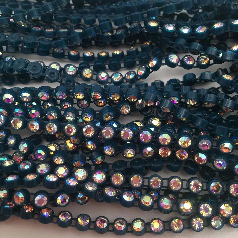 TABA® Sparkling AB Crystal Rhinestone Trim - 10 Yards of Elegant Rhinestone Banding