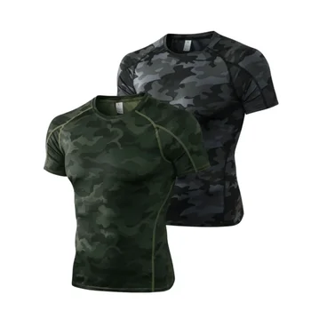 Compression Shirts Men Short Sleeve Quick Dry Sports Undershirt Gym Workout Base Layer T Shirt for Men Running Athletic Tights 1