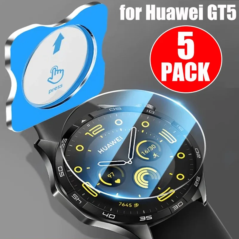 Pack of 5 Tempered Glass Screen Protectors with Easy Install Tool