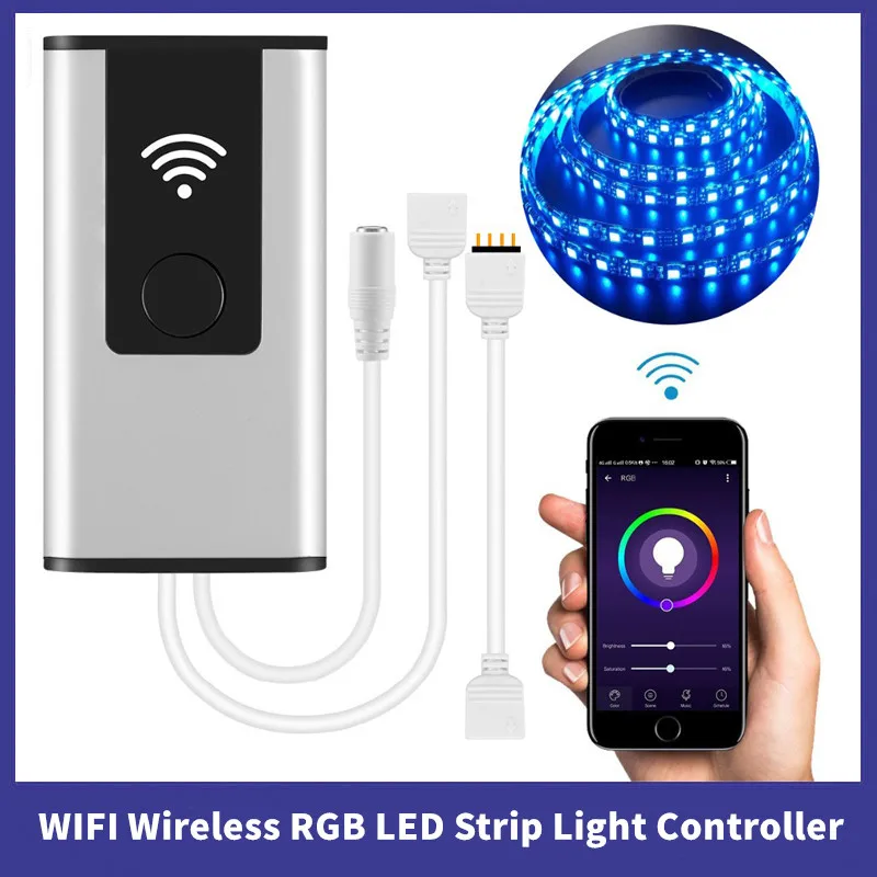 

Timethinker WIFI Wireless Smart RGB LED Strip Light Controller Switch 12V 24V RGB RGBW DIY Light Switch for Alexa Google Home