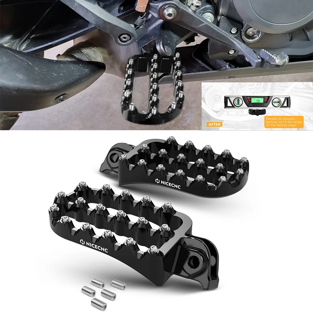 Pedane Piatte Forgiate A 0 ° Per Ktm 390 Adventure 2020-2024 2021 2022 Pedali Poggiapiedi Allargati Pedali